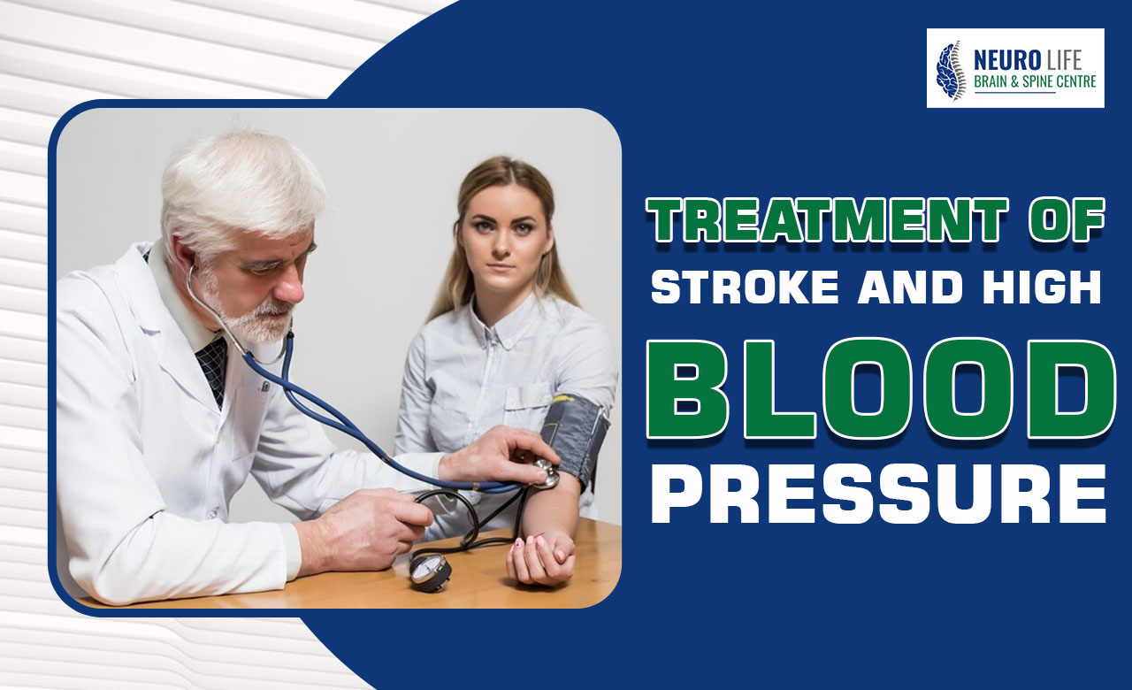 Difference between high blood pressure and Stroke.